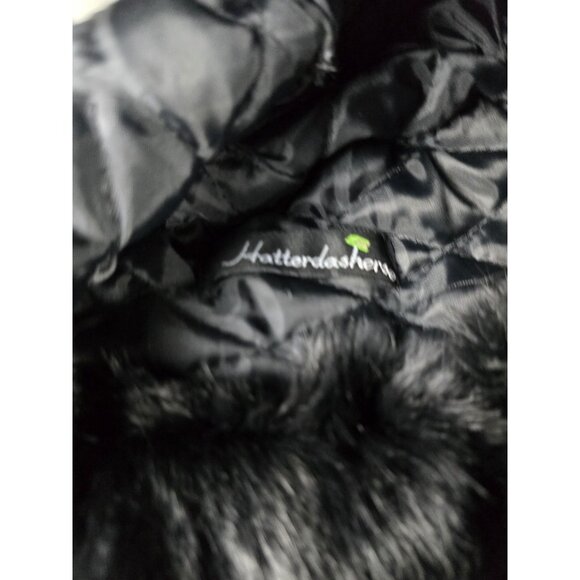 Hattersdashers Real Rabbit Fur Trapper Hat Knit Wool Bomber Red Black Gray M - Picture 5 of 8